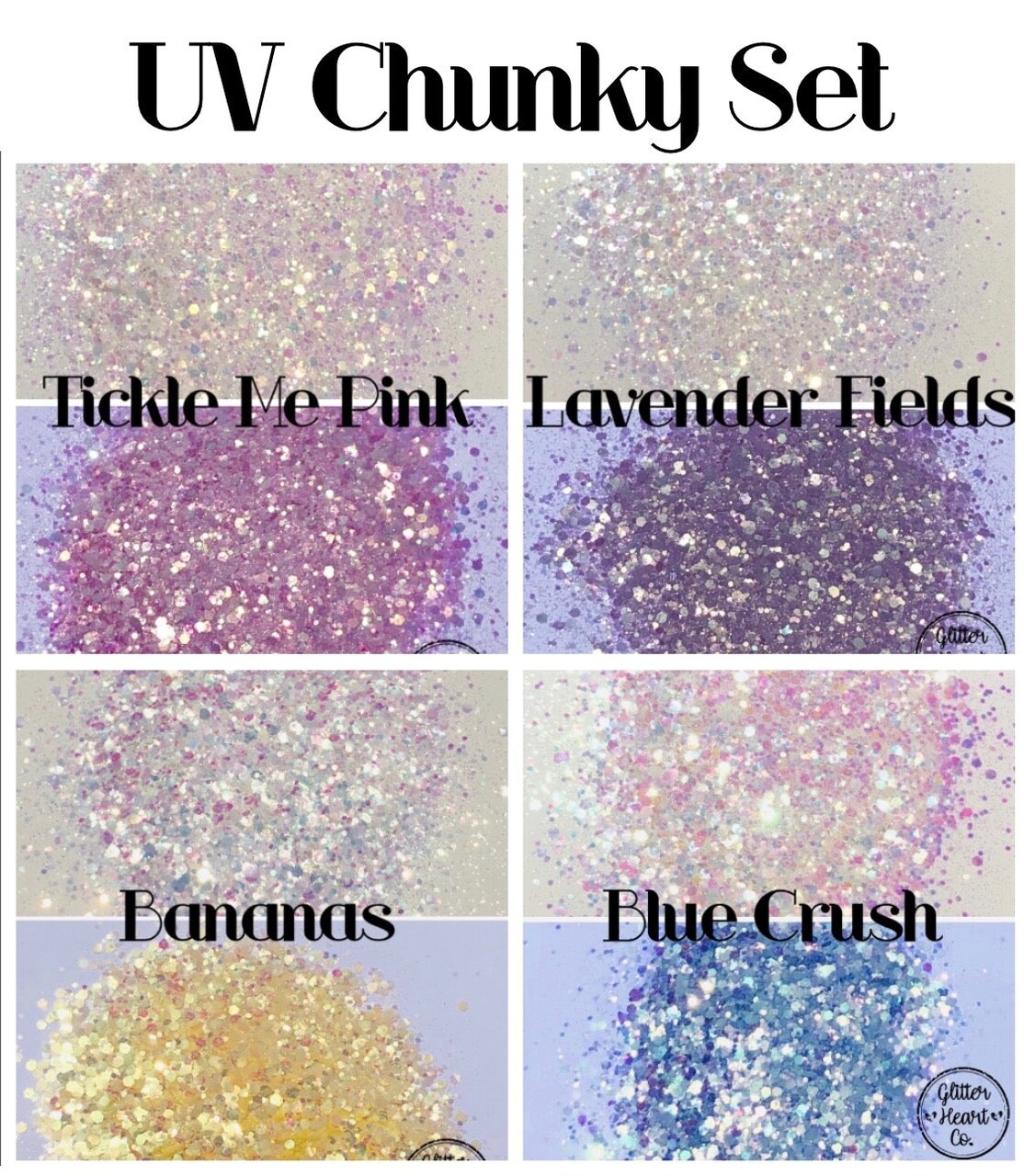 Glitter UV Chunky Set by Glitter Heart Co.&#x2122;
